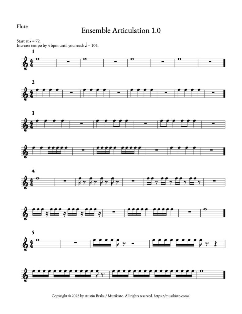 Daily Drill for Band